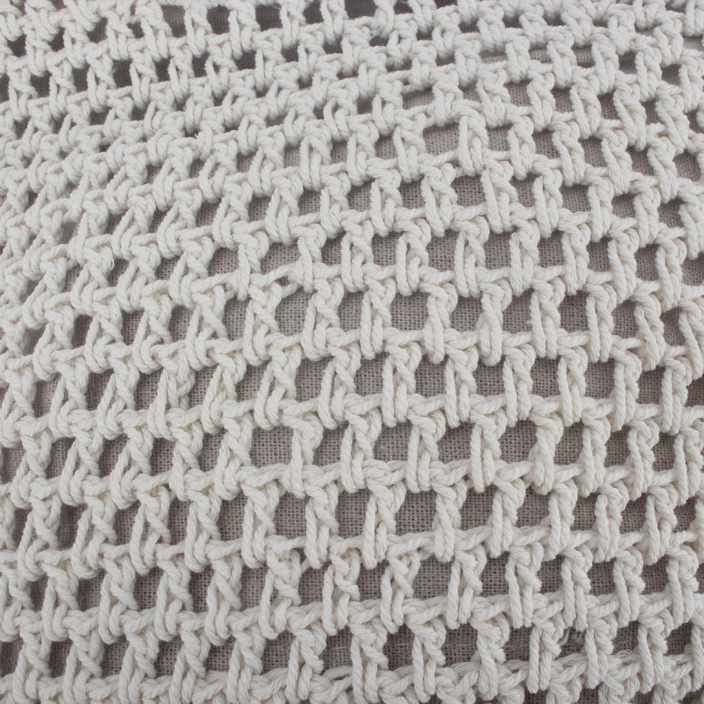 Casual Large Capacity Shoulder Cotton Woven Bag New Arrival Hollow Mesh Tote Bag Seaside Holiday Beach Bag for Women