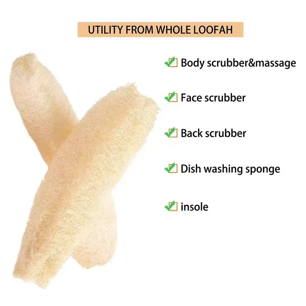 Natural Loofah Sponge Multi-purpose Cleaning Tool for Kitchen Bathroom Scrubber Daily Cleansing Wash Body Scrubber Cellulose