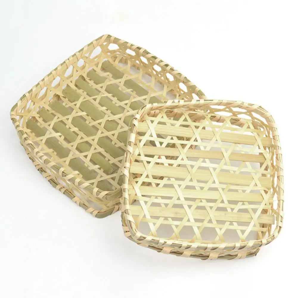 Vegetable Food Bamboo Fruit Basket Bread Fruit Desktop Ornament Miniature Storage Baskets Storage Decoration Shopping Basket