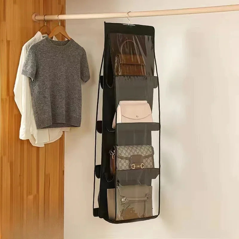 1/2Pcs Hanging Type Storage Bags for bag Organizer 3/4Layer Eco-Friendly Dust-proof Transparent bag organizer Storage Container