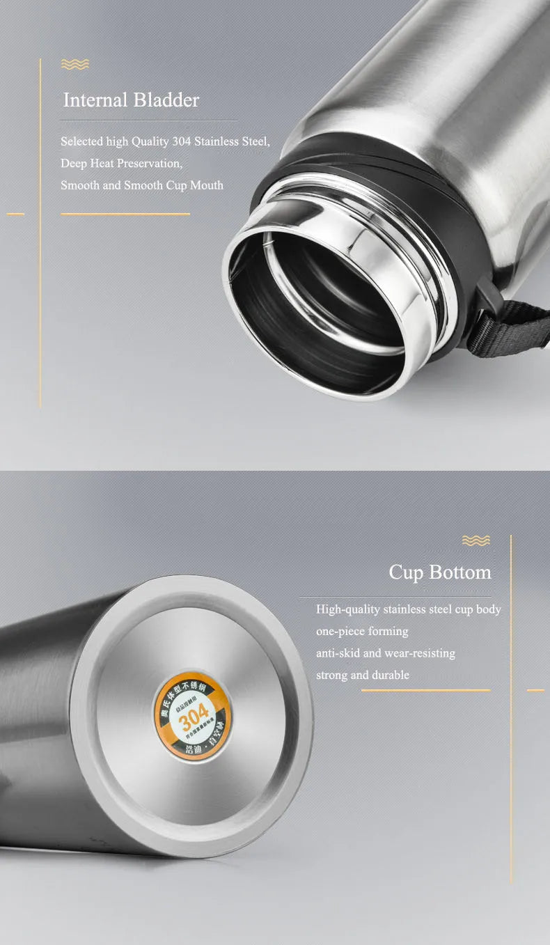 Large-capacity 304 stainless steel business insulated cup, hanging cup, simple and portable gift water cup