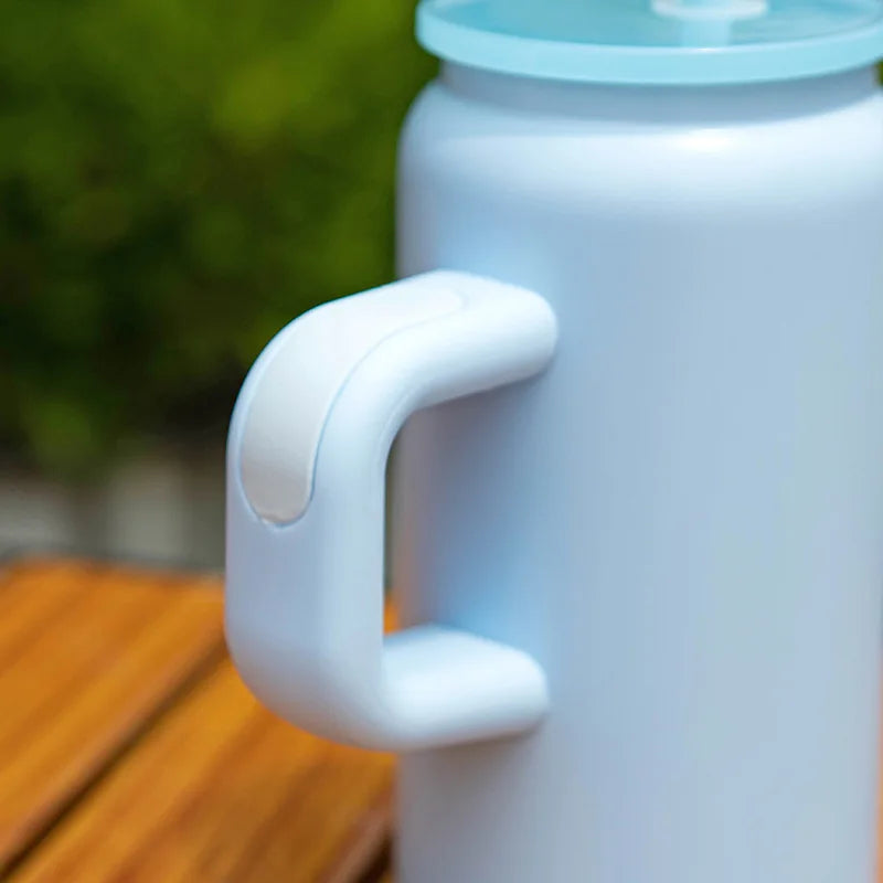 16ozMini Mason Insulated Cup with HandleStainless Steel Straw Insulated Cup Fashionable Couple Water Cup High Appearance Quality