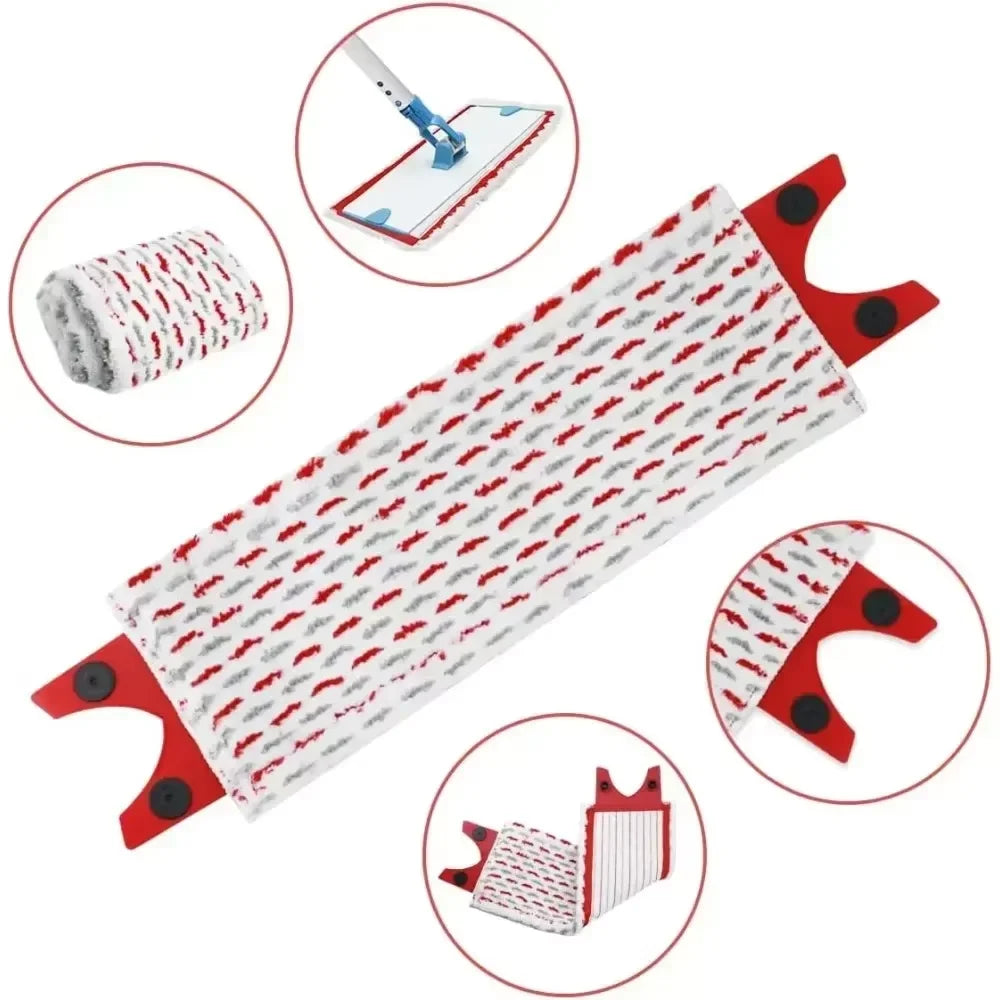High Quality Microfiber Floor Mop Pads Reusable for UltraMax Quick Drying Machine Washabl Flat Spin Mop Cloth Replacement