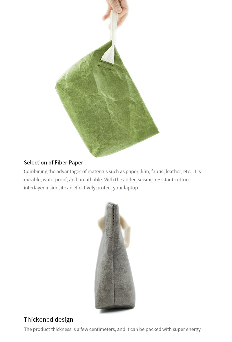 Eco-Conscious & Fashion Cosmetic Bag Lightweight Durable Retro Paper Makeup Bag A Good Travel Companion