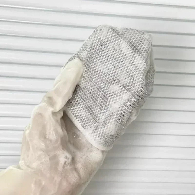 Dishcloth for Kitchen Magic Towel Kitchen Cloths Thickened Microfiber Wash Cloth Wire Dishwashing Rag Scouring Pad Cleaning Tool