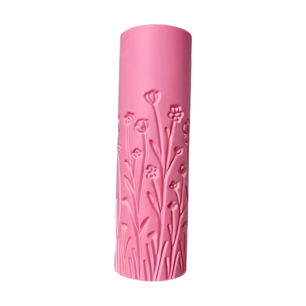 Eco-Friendly Plastic 1 Pcs Grassy Breeze Texture Roller Wear-Resistant Durable Embossing Tool for Crafts