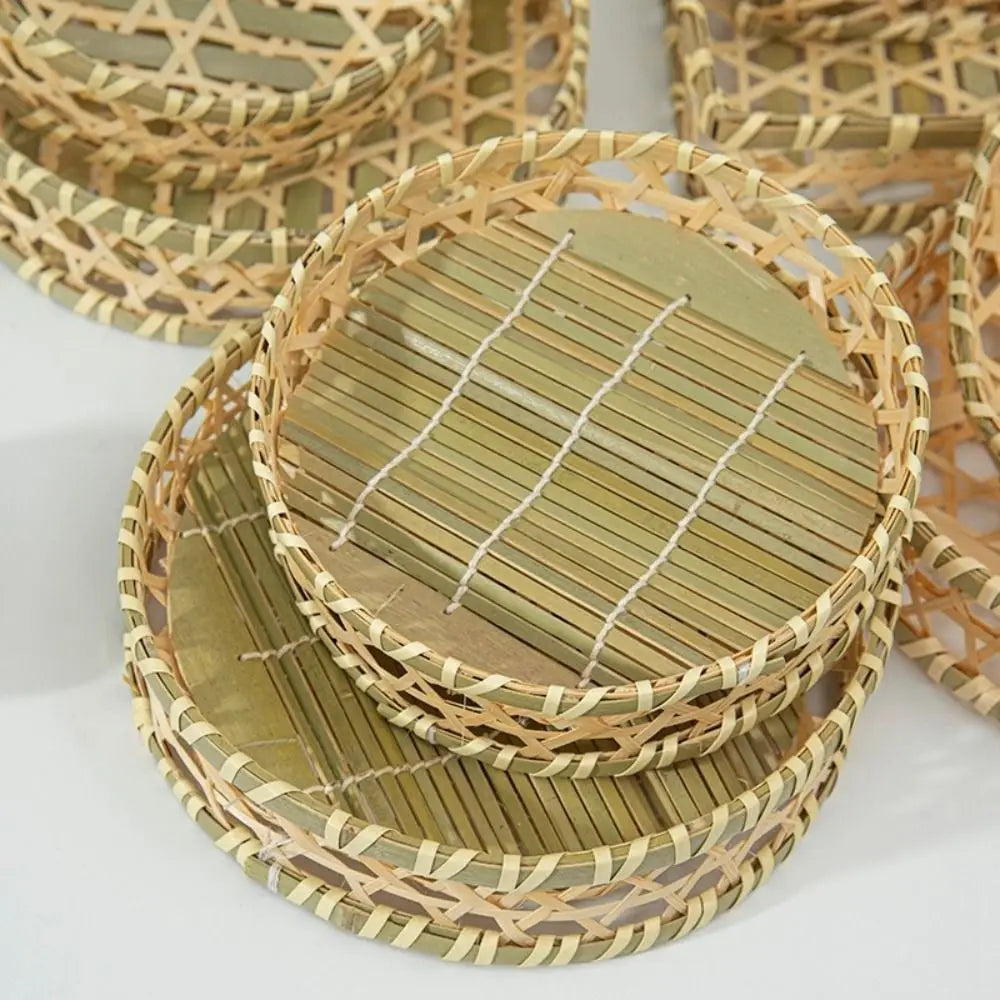 Vegetable Food Bamboo Fruit Basket Bread Fruit Desktop Ornament Miniature Storage Baskets Storage Decoration Shopping Basket
