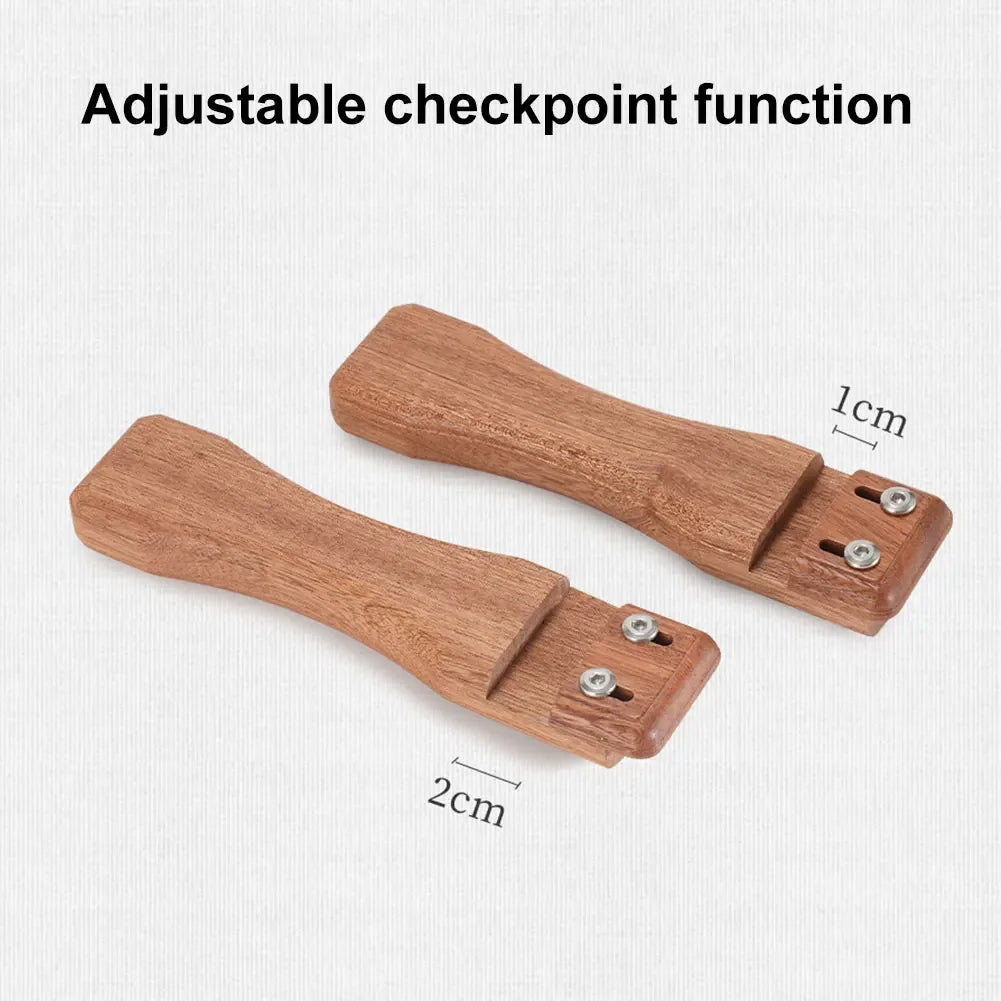 Outdoor Natural Wood Grill Pan Handle Detachable Heat Resistant Anti Scald Grip BBQ Plate Clip Portable Camping Cooking Tool