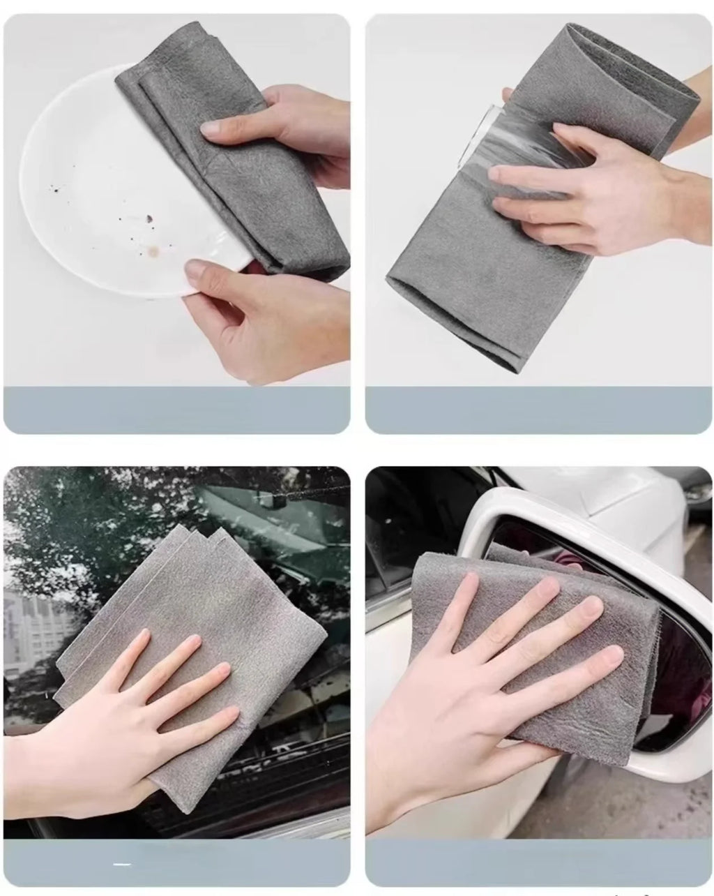Thickened Magic Mop; Special Glass Cleaning Cloth; No Trace, No Shedding Magic Cloth; Home Use Water and Oil Stain Remover.