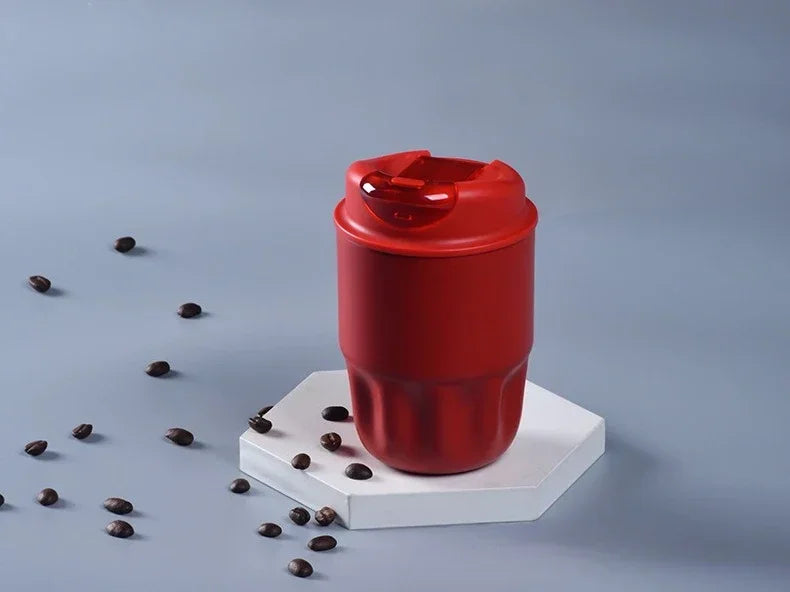260ML 450ML  Thermal Coffee Mug Leakproof Portable Travel Tumbler with Lid Stainless Steel Cup for Car Work Hot Cold Drink