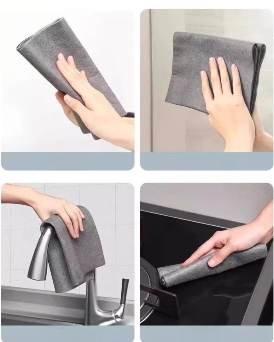 Thickened Magic Mop; Special Glass Cleaning Cloth; No Trace, No Shedding Magic Cloth; Home Use Water and Oil Stain Remover.
