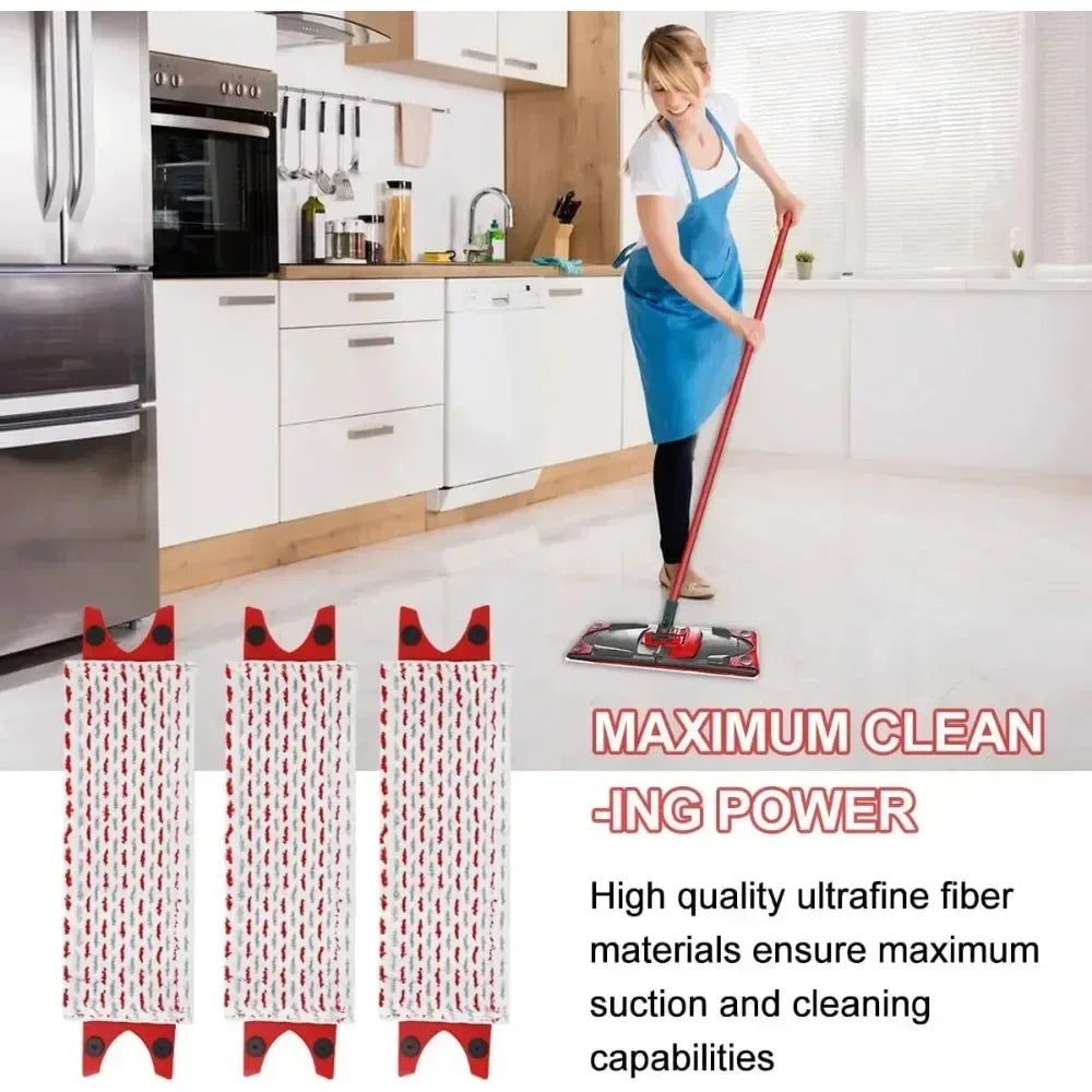 High Quality Microfiber Floor Mop Pads Reusable for UltraMax Quick Drying Machine Washabl Flat Spin Mop Cloth Replacement