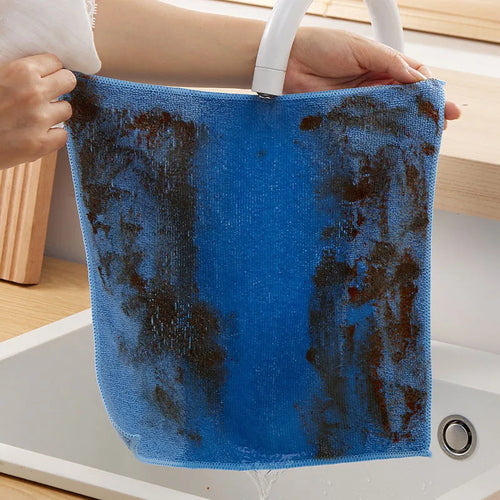 1-50pcs Microfiber Cleaning Cloth Dishwashing Cloth Household Rag Kitchen Bathroom Cleaning Towel Durable Absorbent Towel