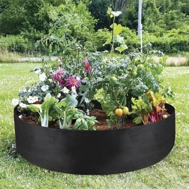 Eco-friendly Garden Grow Bags 1Pcs Circular Large Felt Planting Pot Non-toxic Planter for Home Vegetable Fruit Horticulture