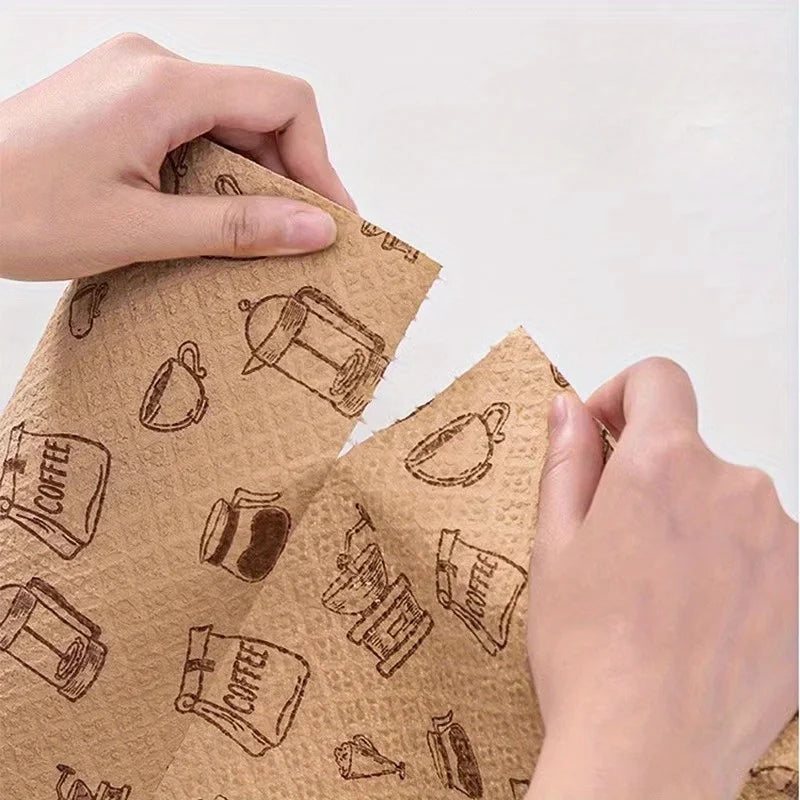 Reusable Washable Tearable Kitchen Cleaning Cloth Roll Antibacterial Microfiber Dish Towel for Household Cleaning