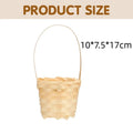 Wicker Basket Decor Bamboo Woven Flower Small Storage Mini Basket With Lid Miniature Mini Basket Hand-Woven Flower
