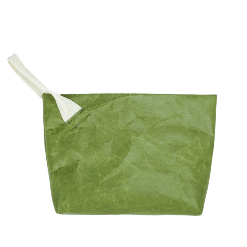 Eco-Conscious & Fashion Cosmetic Bag Lightweight Durable Retro Paper Makeup Bag A Good Travel Companion
