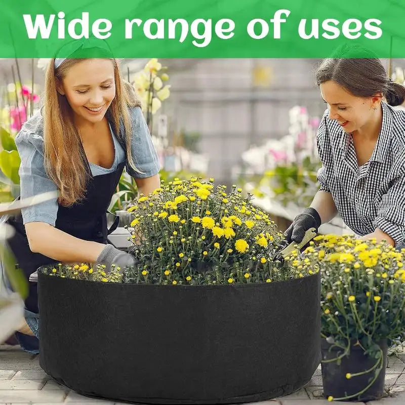 Eco-friendly Garden Grow Bags 1Pcs Circular Large Felt Planting Pot Non-toxic Planter for Home Vegetable Fruit Horticulture