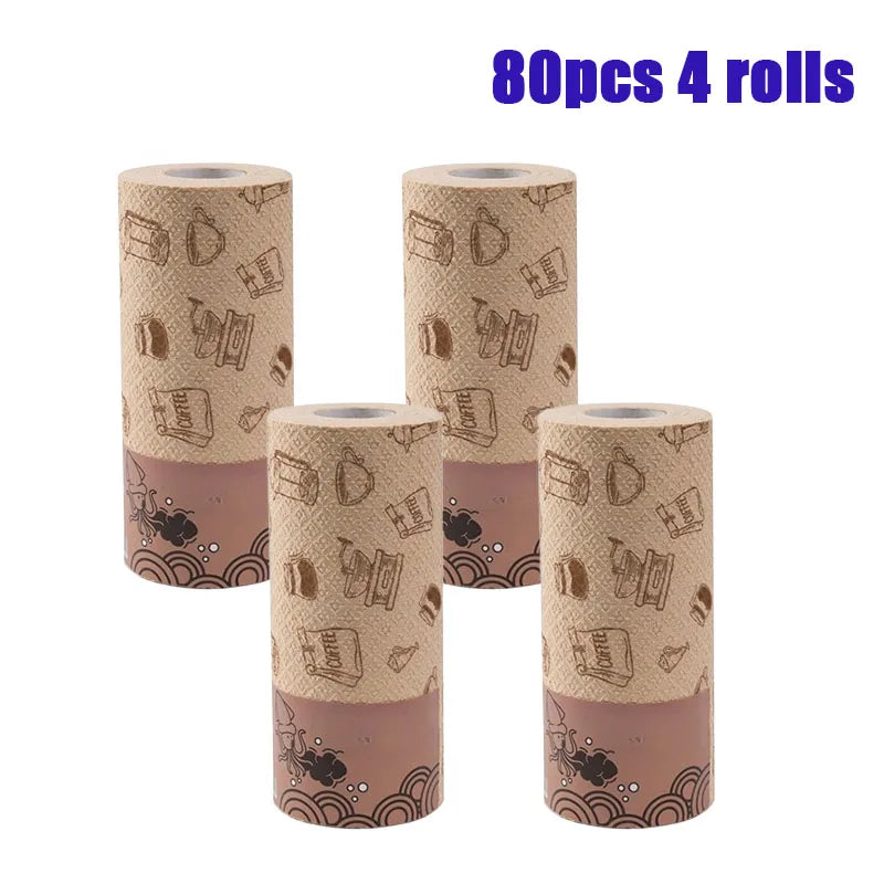Reusable Washable Tearable Kitchen Cleaning Cloth Roll Antibacterial Microfiber Dish Towel for Household Cleaning