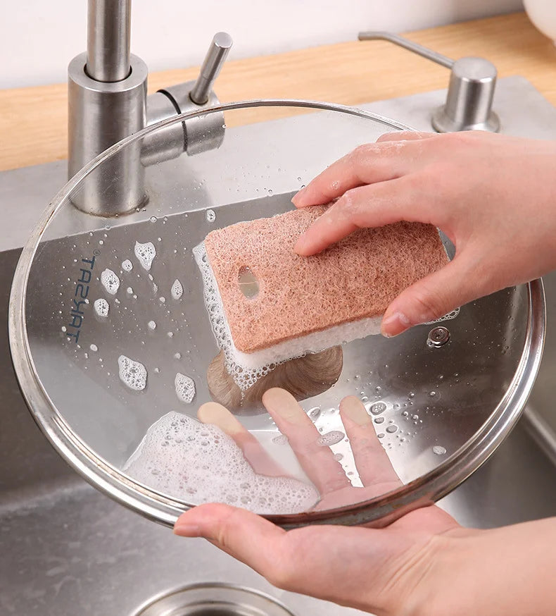 Eco Friendly Scrub Sponge Made Of Cellulose Coconut Sisal Wood Pulp Cotton Microfiber Safe