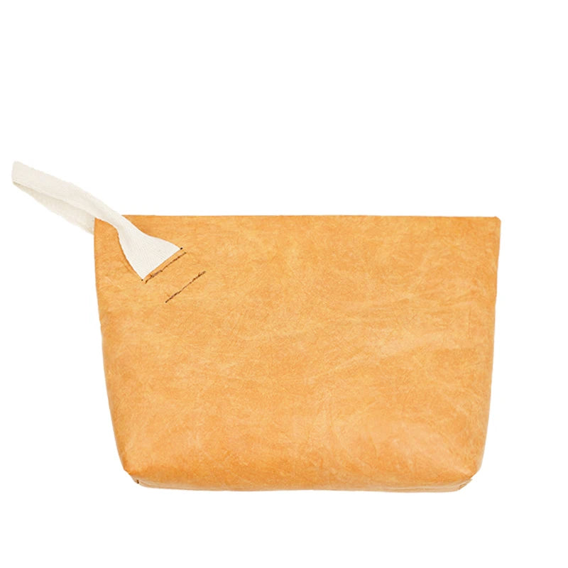Eco-Conscious & Fashion Cosmetic Bag Lightweight Durable Retro Paper Makeup Bag A Good Travel Companion