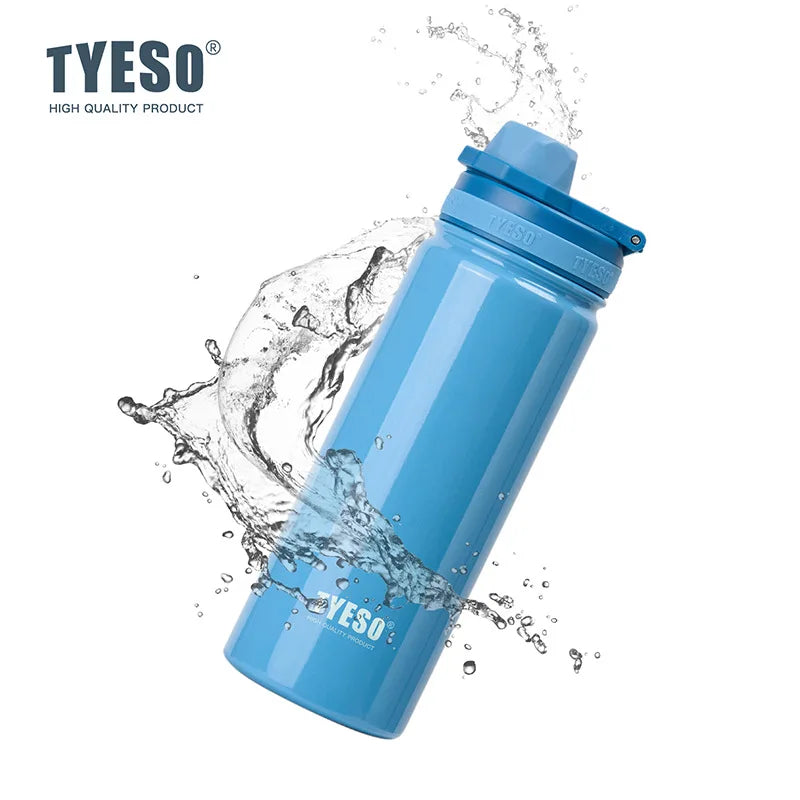 TYESO Stainless Steel Thermal Cup Car Insulated Flask Water Tumbler for Outdoor Sports Thermos Bottle Travel Vacuum Flasks