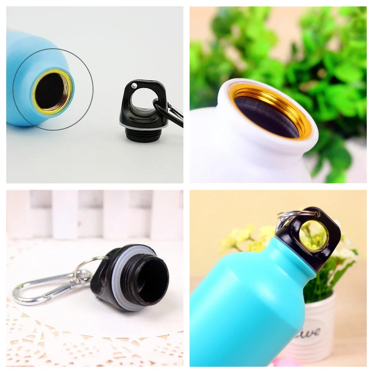 500ML Cartoon Aluminum Water Bottle Cute Animal Print  Stainless Steel Water Bottle with Lid Insulated Mug Coffee Mug