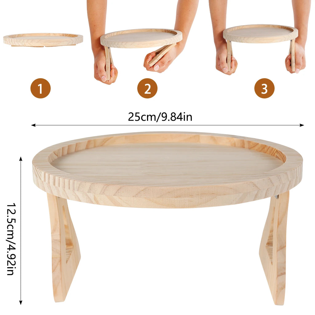 Couch Cup Holder Natural Anti-Slip Bamboo Sofa Armrest Tray Foldable Multifunctional Sofa Cup Holder for Cups Remote Control