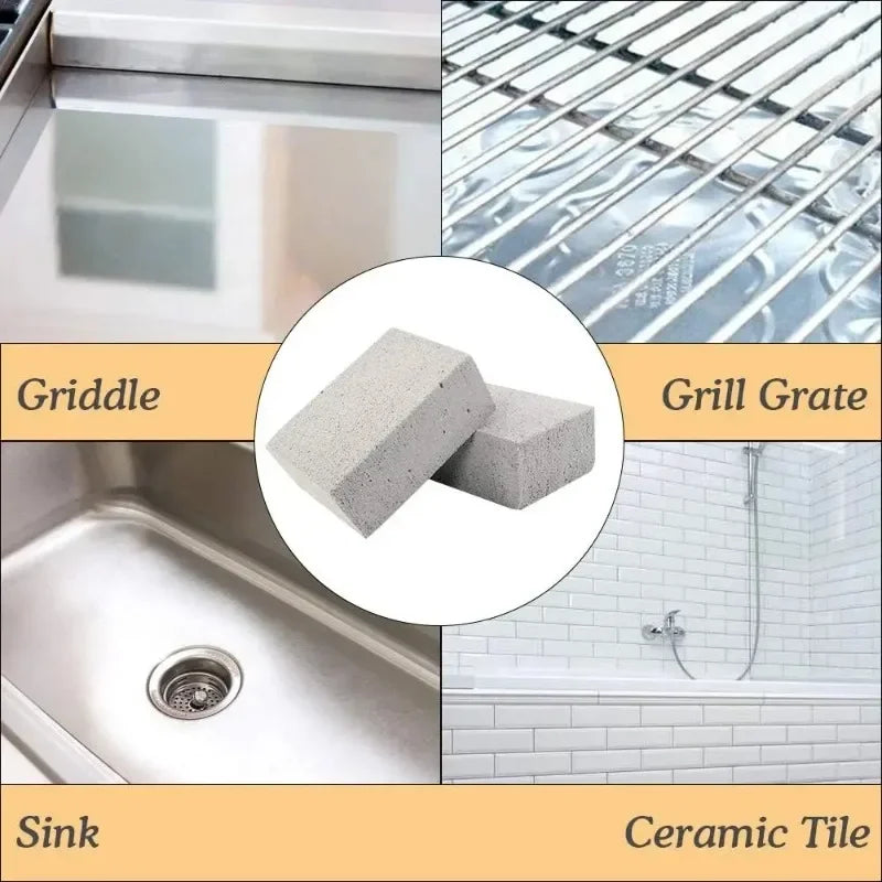1-20PCS Versatile Grade Pumice Stone Grill Cleaning Brick Grease and Oil Remover for Oven Stove Bbq Griddle Frying Pan Flat Top