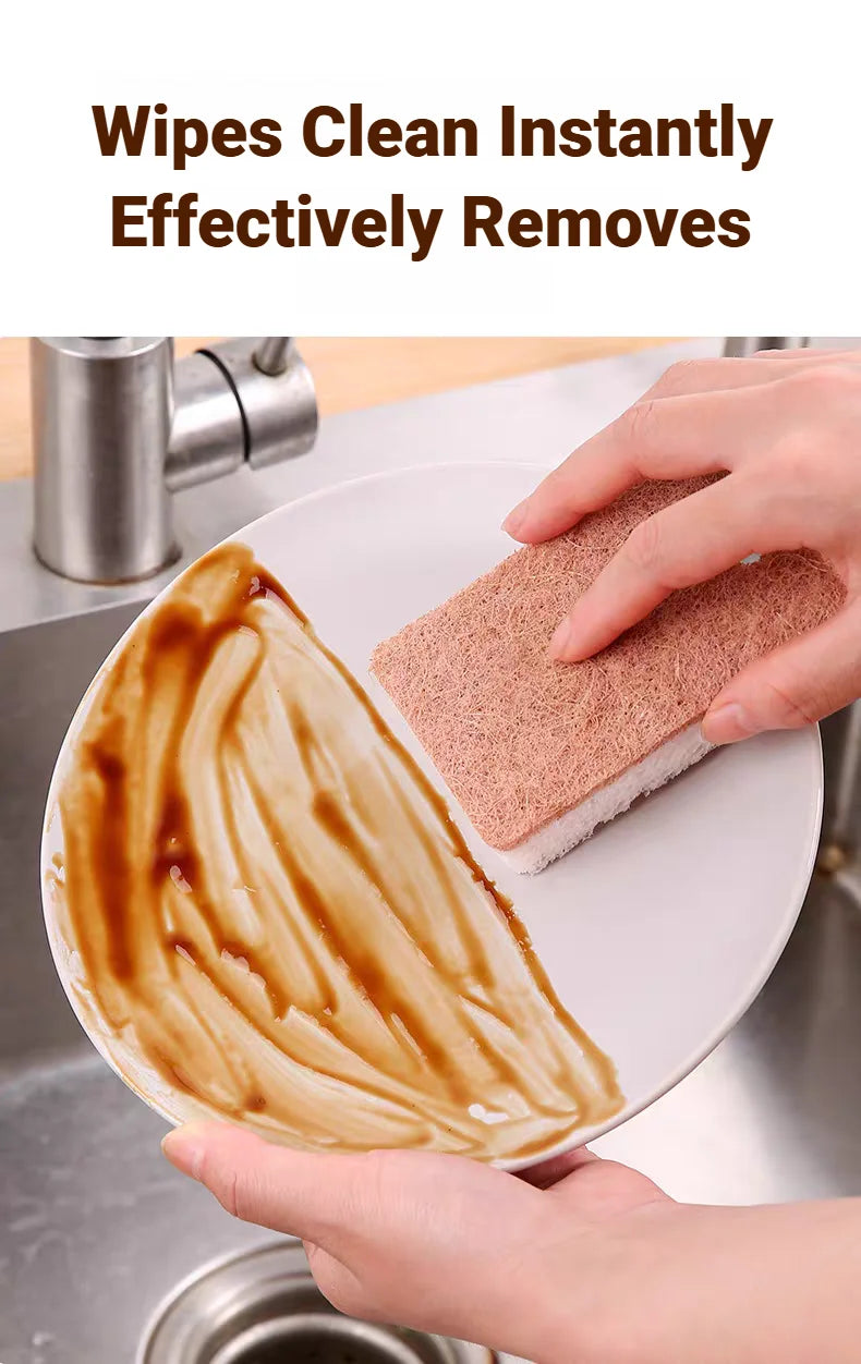 Eco Friendly Scrub Sponge Made Of Cellulose Coconut Sisal Wood Pulp Cotton Microfiber Safe
