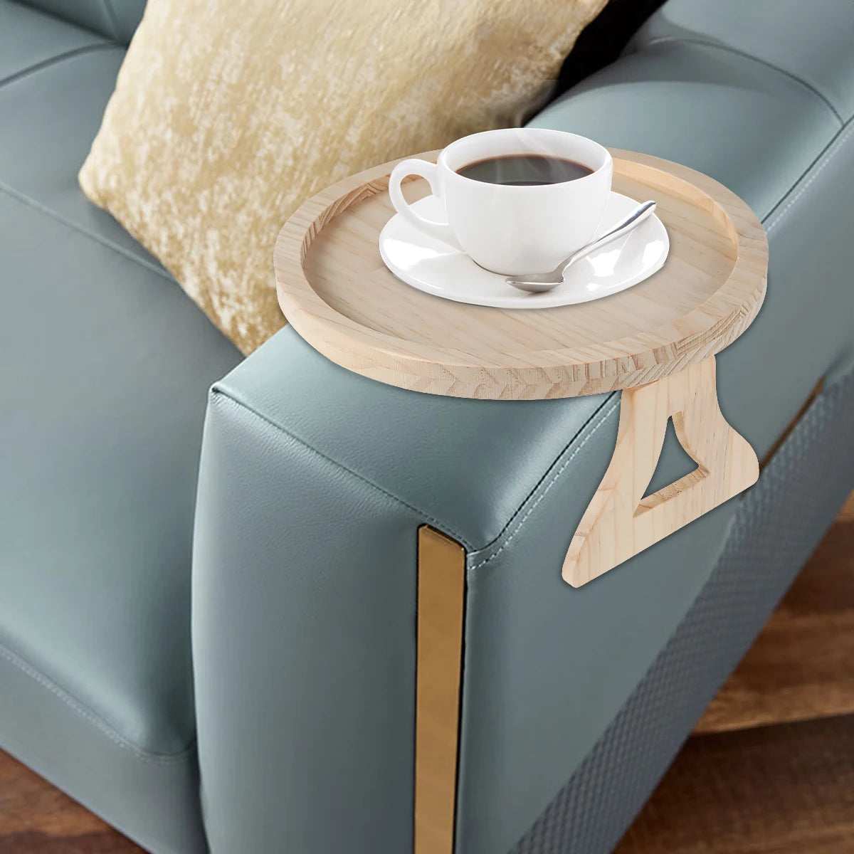 Couch Cup Holder Natural Anti-Slip Bamboo Sofa Armrest Tray Foldable Multifunctional Sofa Cup Holder for Cups Remote Control