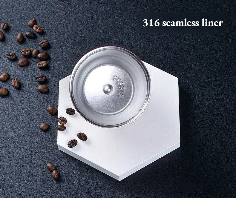 260ML 450ML  Thermal Coffee Mug Leakproof Portable Travel Tumbler with Lid Stainless Steel Cup for Car Work Hot Cold Drink