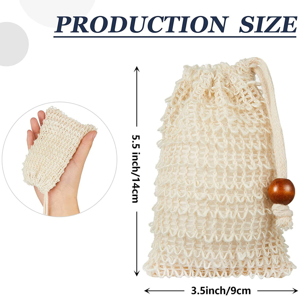 30 Pack Exfoliating Soap Bag Natural Soap Saver Pouch Bag for Shower Reusable Bath Soap Bags with Drawstring Bubble Foam Pocket