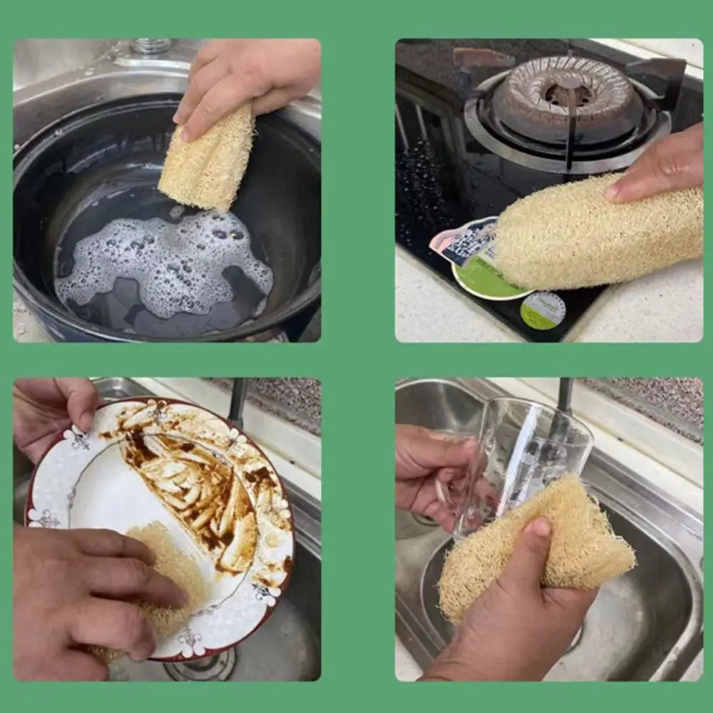 Natural Loofah Luffa Sponge Long Non-stick Body Shower Sponge Good Absorbency Ecological Planting Dishwashing Artifact