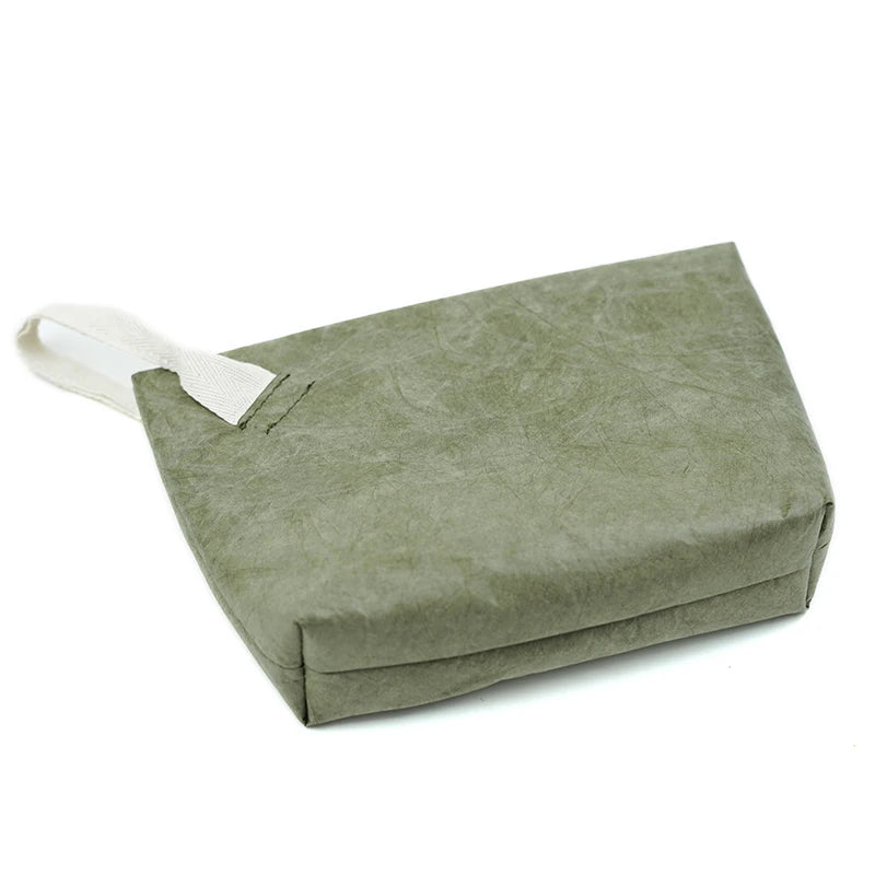 Eco-Conscious & Fashion Cosmetic Bag Lightweight Durable Retro Paper Makeup Bag A Good Travel Companion