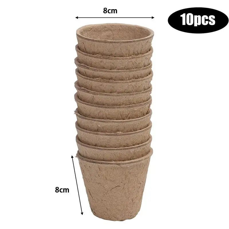 Eco-Friendly Biodegradable Plant Pots  Pulp Seedling Starter Cups Breathable for Healthy Plant Growth Balcony Garden