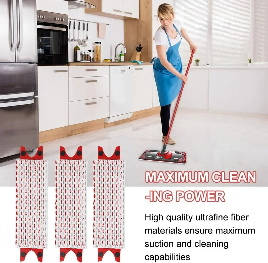 High Quality Microfiber Floor Mop Pads Reusable for UltraMax Quick Drying Machine Washabl Flat Spin Mop Cloth Replacement