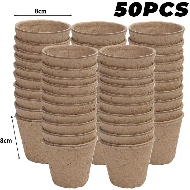 Eco-Friendly Biodegradable Plant Pots  Pulp Seedling Starter Cups Breathable for Healthy Plant Growth Balcony Garden