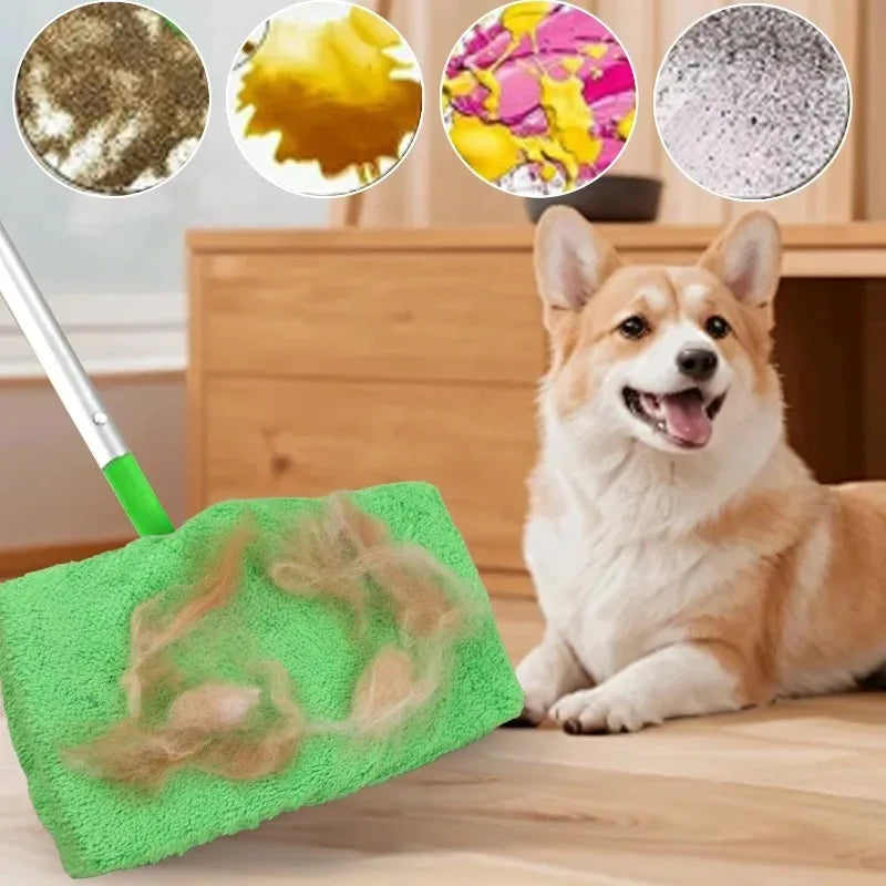 Reusable Microfiber Mop Pads Wet & Dry Cleaning Cloths Furniture Flooring Mop Head Replacement Washable Rag Towels Cleaner Tools
