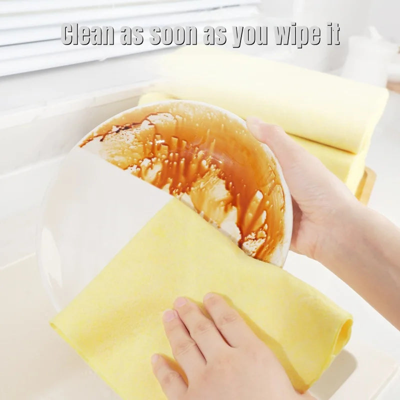 20~100PCs Reusable Loofah Dishcloth Powerful Cleaning Clothes Kitchen Cleaning Tools Microfiber Towel Water Absorbing Rags