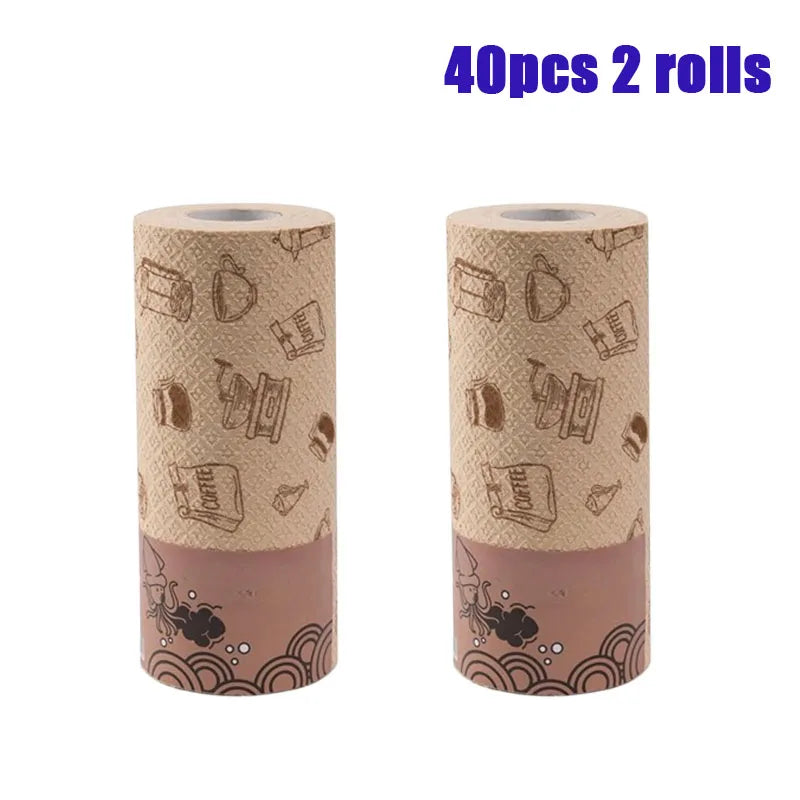 Reusable Washable Tearable Kitchen Cleaning Cloth Roll Antibacterial Microfiber Dish Towel for Household Cleaning