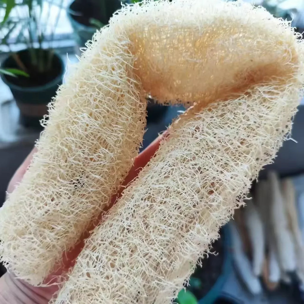 Natural Loofah Sponge Multi-purpose Cleaning Tool for Kitchen Bathroom Scrubber Daily Cleansing Wash Body Scrubber Cellulose