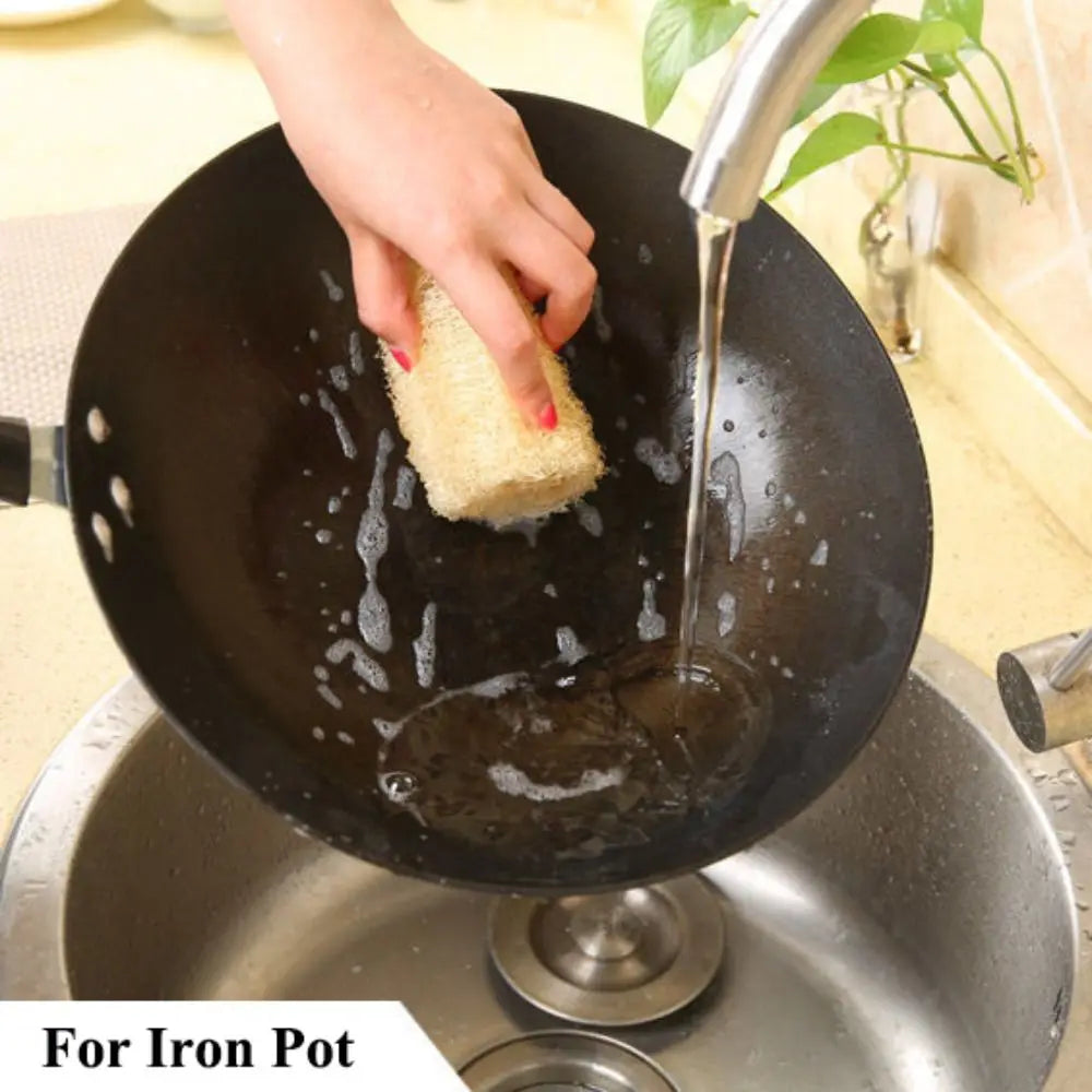 Natural Loofah Luffa Sponge Long Non-stick Body Shower Sponge Good Absorbency Ecological Planting Dishwashing Artifact