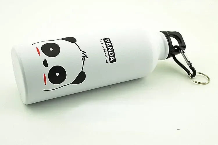 500ML Cartoon Aluminum Water Bottle Cute Animal Print  Stainless Steel Water Bottle with Lid Insulated Mug Coffee Mug
