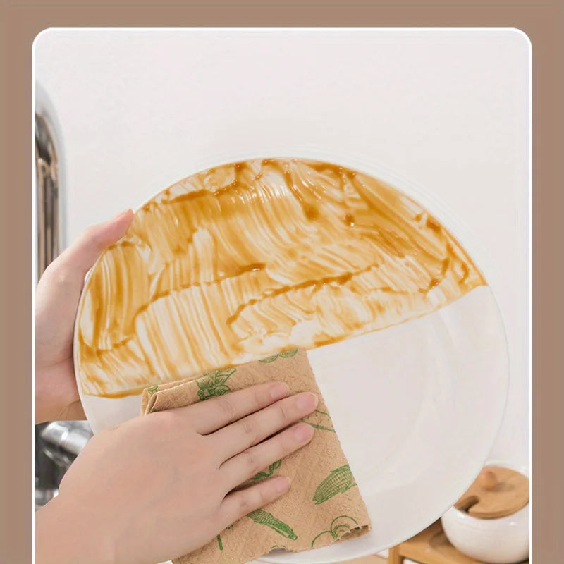Reusable Washable Tearable Kitchen Cleaning Cloth Roll Antibacterial Microfiber Dish Towel for Household Cleaning
