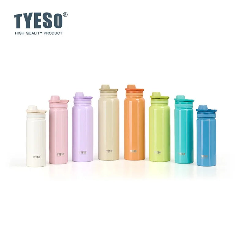 TYESO Stainless Steel Thermal Cup Car Insulated Flask Water Tumbler for Outdoor Sports Thermos Bottle Travel Vacuum Flasks