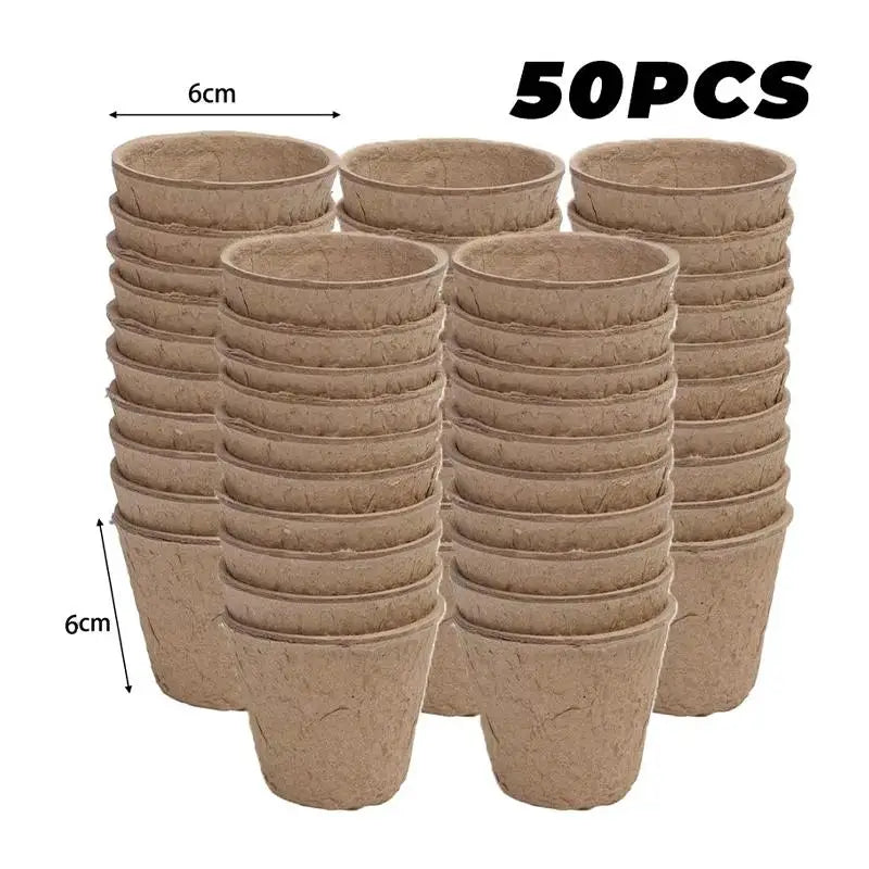 Eco-Friendly Biodegradable Plant Pots  Pulp Seedling Starter Cups Breathable for Healthy Plant Growth Balcony Garden