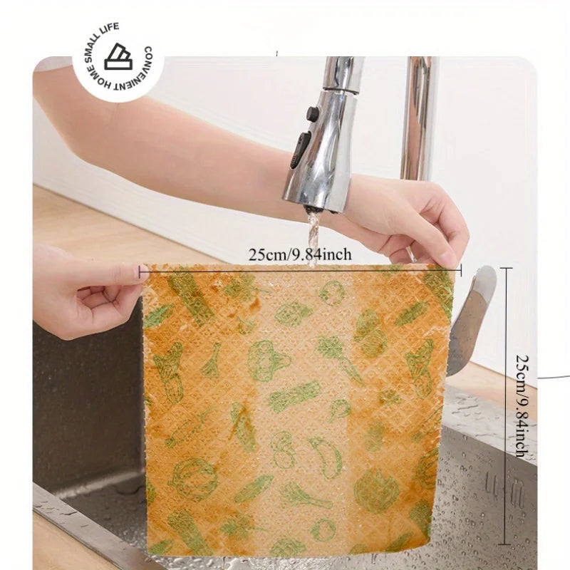 Reusable Washable Tearable Kitchen Cleaning Cloth Roll Antibacterial Microfiber Dish Towel for Household Cleaning