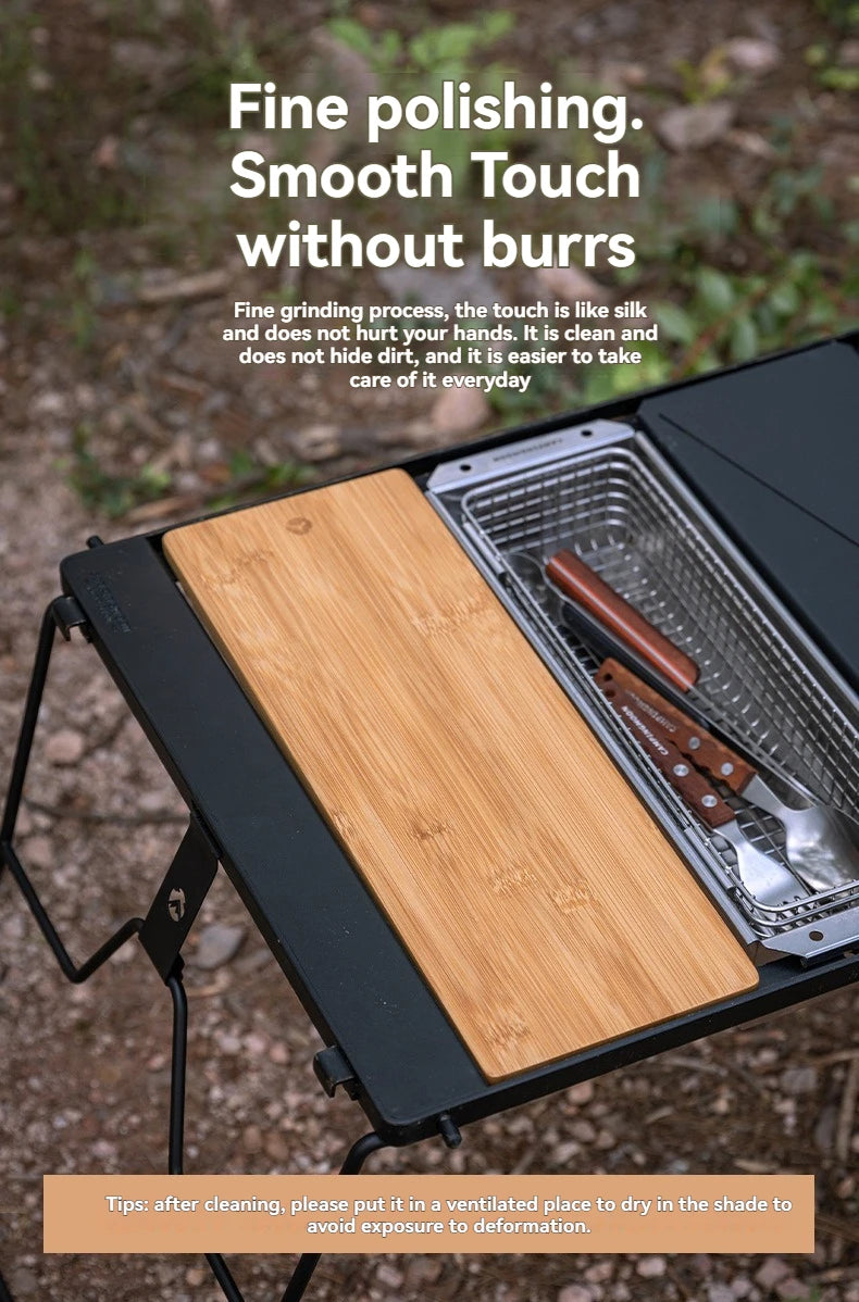 CAMPINGMOON Bamboo Board BBQ CK-P25 Portable Bbq Accessories Outdoor Camping IGT Wooden Table Top Dish Food d Tray
