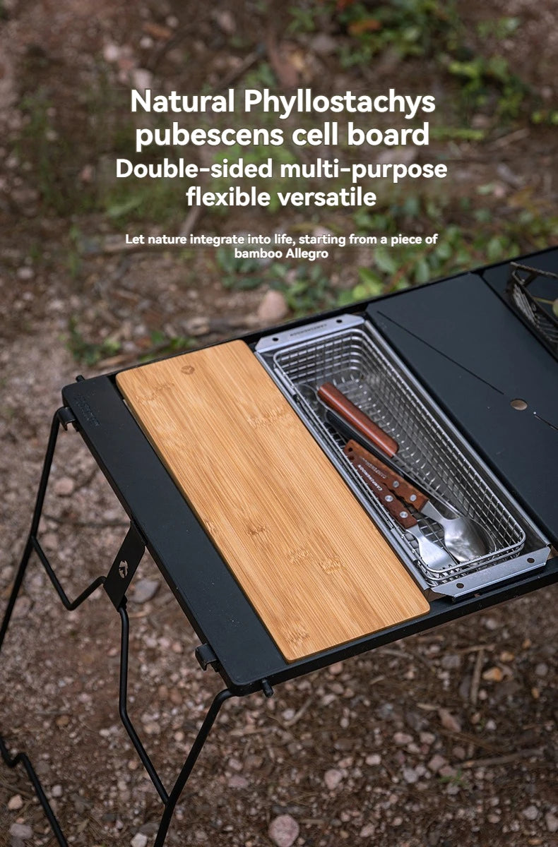 CAMPINGMOON Bamboo Board BBQ CK-P25 Portable Bbq Accessories Outdoor Camping IGT Wooden Table Top Dish Food d Tray